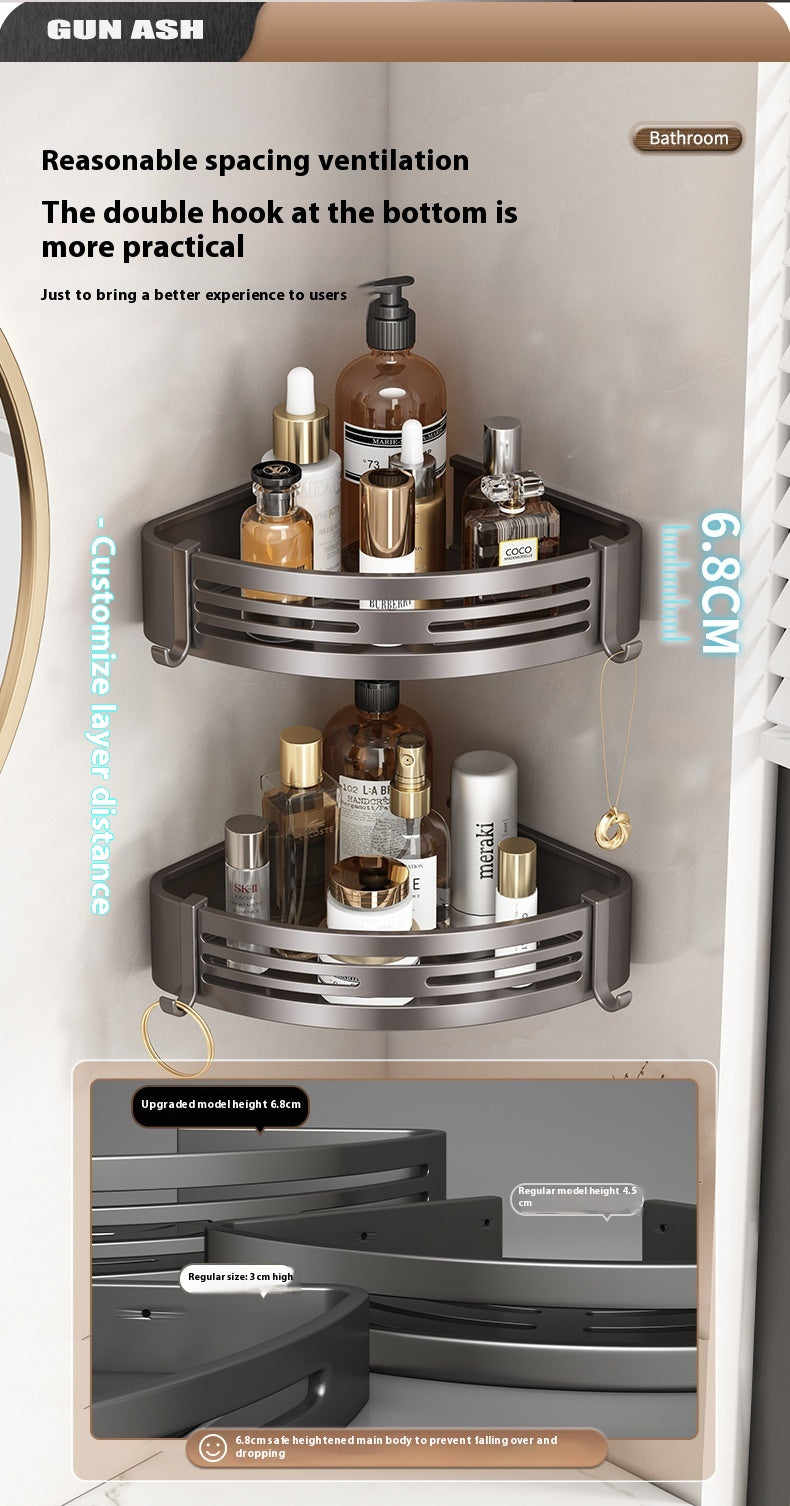 Gun Gray Towel Rack Bathroom Punch-free Bathroom Rack