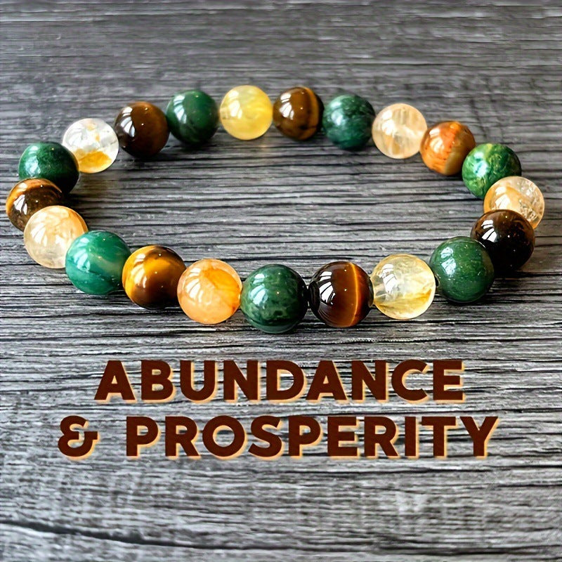 Universal Natural Stone Bracelet Citrine Dongling Stone Malachite Bracelet